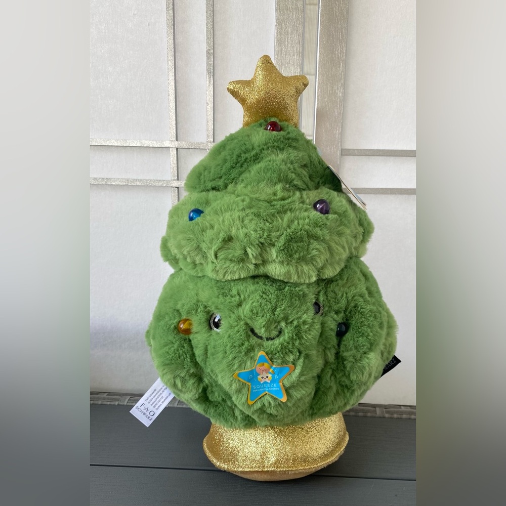 New FAO Schwarz Glow Brights Plush LED with Sound Vintage Holiday Tree